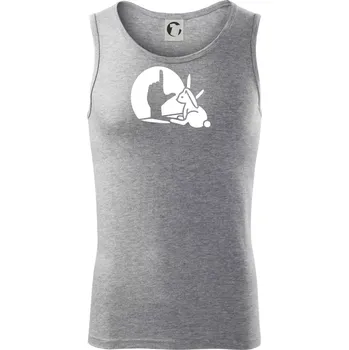 Zajíc stín loser - Tílko pánské Core - S ( Tmavě šedý melír )