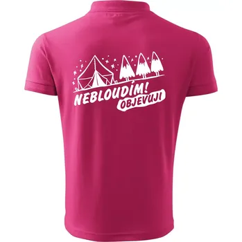 Pánská košile Nebloudím, objevuji - hory - Polokošile pánská Pique Polo 203 - 3XL ( Purpurová )