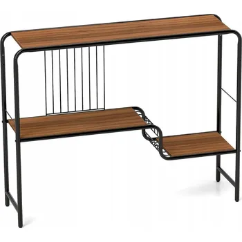 Konferenční stolek Konzolový Stolek Costway černá, odstíny hnědé matné 99 x 79 x 27 cm