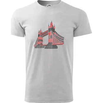 Tower bridge symboly - Triko extra velké (5-8XL) - 6XL ( Světlešedý Melír )