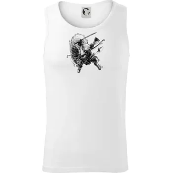 Skica ninja veverka - Tílko pánské Core - M ( Bílá )