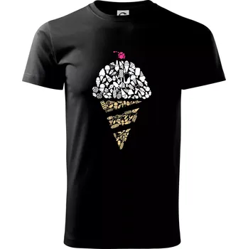 Pánské tričko Ice Cream ikony - Triko extra velké (5-8XL) - 6XL ( Černá )