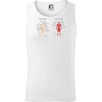 Skelet and Moscular system - Tílko pánské Core - XL ( Bílá )