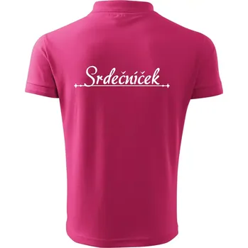 Pánská košile Staročeština - Srdečníček - drahoušek - Polokošile pánská Pique Polo 203 - 5XL ( Purpurová )