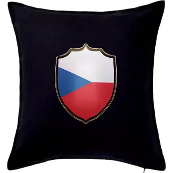 Polštář Česká vlajka erb - Polštář 50x50 - 50x50 - Pouze potah ( Černá )