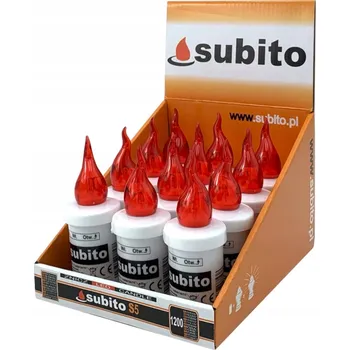 Svíčka SUBITO S5 ELEKTRICKÁ NÁPLŇ DO HŘBITOVNÍ SVÍČKA LED SVÍČKA ČERVENÁ (sada 12 Ks)