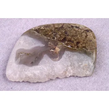 Přírodní kámen Kabošon Moss Druzy Quartz č.5629 (46x35x6mm)