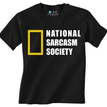 Chlapecké tričko Dětské tričko National Sarcasm Society (Velikost: 5-6, Barva: Černá)