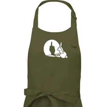 Kuchyňská zástěra Zajíc stín fuck - Pánská zástěra na vaření - Univerzální velikost ( Khaki )