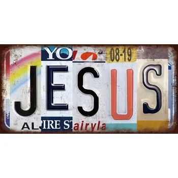 Obraz Plechová cedule Jesus