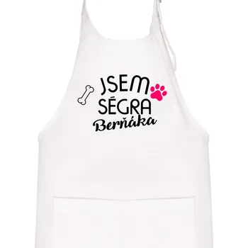 Kuchyňská zástěra Jsem ségra Berňáka - Dětská zástěra na vaření - Univerzální velikost ( Bílá )