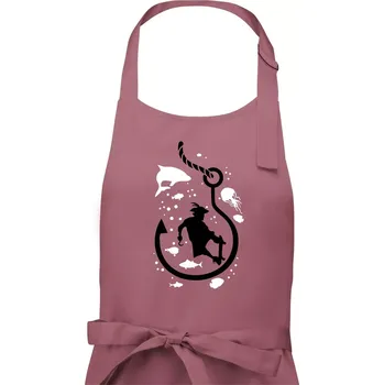 Kuchyňská zástěra Skaterhook - Pánská zástěra na vaření - Univerzální velikost ( Starorůžová )