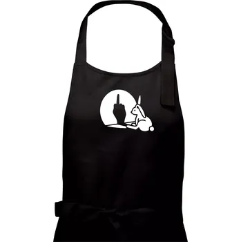 Kuchyňská zástěra Zajíc stín fuck - Dámská zástěra na vaření - Univerzální velikost ( Černá )
