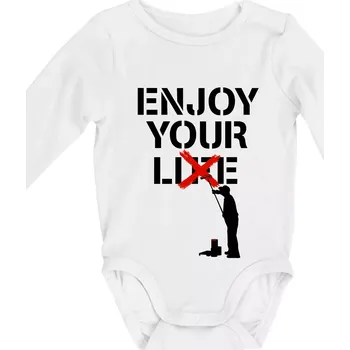 Enjoy Your Lie - Body kojenecké s dlouhým rukávem - Dlouhý r. 6-12 měs ( Bílá )
