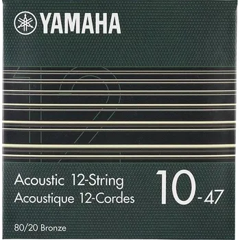 Příslušenství pro strunný nástroj Struny kovové pro 12strunnou kytaru Yamaha GSA10-12 80/20 Bronze - 10/47