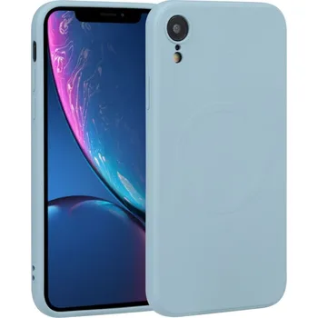 Pouzdro na mobilní telefon VSECHNONAMOBIL 118619 RUBBER MAGSAFE Silikonový kryt pro Apple iPhone XR světle modrý