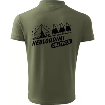 Pánská košile Nebloudím, objevuji - hory - Polokošile pánská Pique Polo 203 - 3XL ( Khaki )