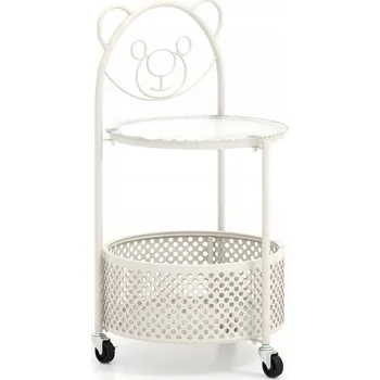 Konferenční stolek Oválný stolek Costway, 36,5 x 40 x 71 cm, bílý