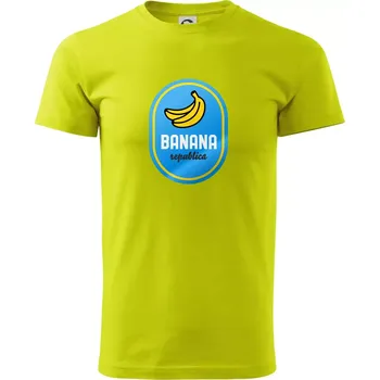 Banana republica - Klasické pánské triko vyšší gramáže - L ( Limetková )