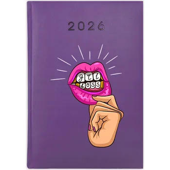 Kalendář Knihový kalendář 2026 A5 fialový