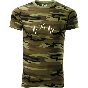 Pánské tričko EKG zajíc - Army CAMOUFLAGE - XS ( Zelený maskáč )