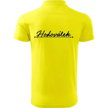 Pánská košile Staročeština - Hodoválek - Ten kdo rád chodí po hostinách - Polokošile pánská Pique Polo 203 - XL ( Citrónová )