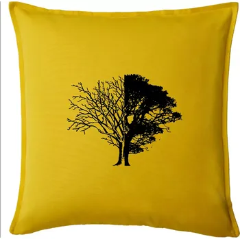 Polštář Life And Death tree - Polštář 50x50 - 50x50 - Pouze potah ( Žlutá )