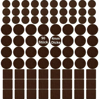 Podložka pod nábytek SADA PLST POD NÁBYTEK, samolepící PLSTĚNÉ PODLOŽKY 90ks, různé velikosti