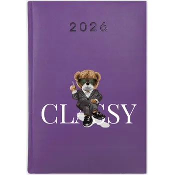 Kalendář Knižní kalendář 2026 A5 FunnyCase fialový