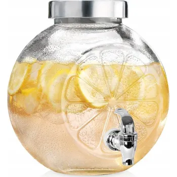 Dávkovač nápoje Sklenice na nápoje s kohoutkem, skleněná, 5,4 l