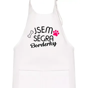 Kuchyňská zástěra Jsem ségra Borderky - Dětská zástěra na vaření - Univerzální velikost ( Bílá )