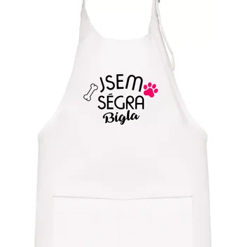 Kuchyňská zástěra Jsem ségra Bígla - Dětská zástěra na vaření - Univerzální velikost ( Bílá )