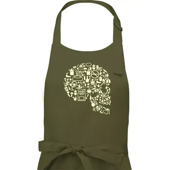 Kuchyňská zástěra Smoking Kills - ganja - Dámská zástěra na vaření - Univerzální velikost ( Khaki )
