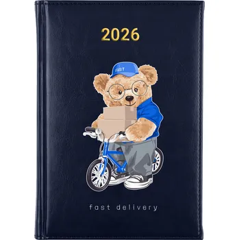 Kalendář Knižkový kalendář 2026 A5 FunnyCase modrý