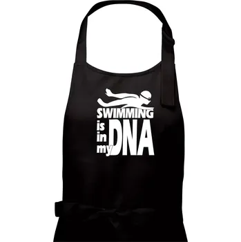 Kuchyňská zástěra Swimming is in my DNA - Dámská zástěra na vaření - Univerzální velikost ( Černá )