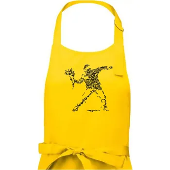 Kuchyňská zástěra Flourish Vandalism - Pánská zástěra na vaření - Univerzální velikost ( Žlutá )