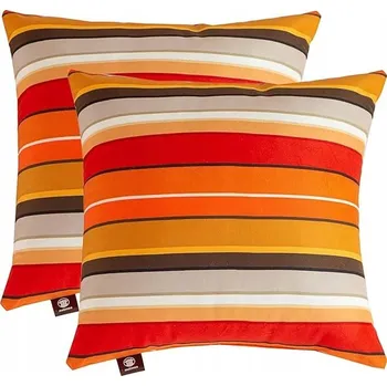 Povlak na polštářek 2x povlak na polštář 45x45 cm Makimoo mikrovlákno barevné pruhy, funky