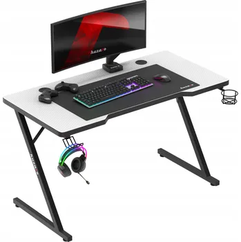 Huzaro herní počítačový stůl pro hráče s držáky HERO 2.5 White