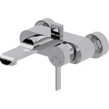 Vodovodní baterie Jednopáková nástěnná vanová a sprchová baterie Cersanit Luvio, stříbrná