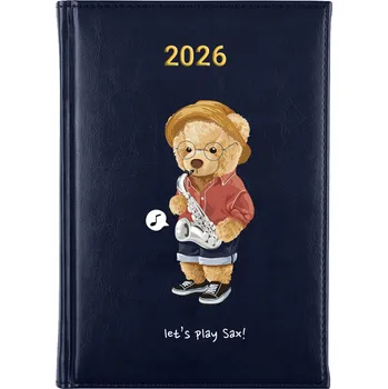 Kalendář Knižkový kalendář 2026 A5 FunnyCase modrý