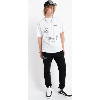 Reporter Young | Chlapecké černé tepláky s decentním potiskem - Barva ČERNÁ, Velikost 158 251-0117B-16-100-1