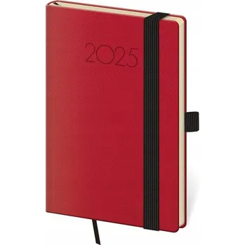 Diář Knižkový kalendář pro podnikatele 2025 A5 Helma červený