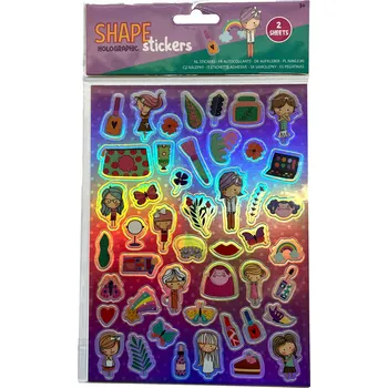 samolepka SAMOLEPKY HOLOGRAFICKÉ SADA 62 BAREVNÝCH SAMOLEPEK STAVEBNÍ STROJE AUTA