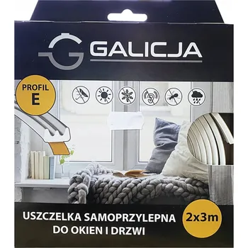 Těsnění do okna a dveří Okenní těsnění bílé Galicja 0,9 x 600 x 4 mm