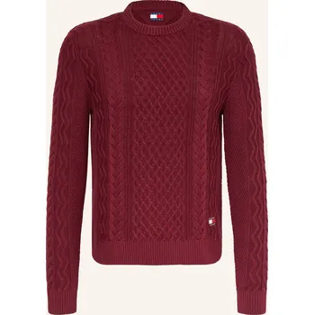 Pánské oblečení Tommy Jeans Pánský Svetr, tmavě červená, XXL