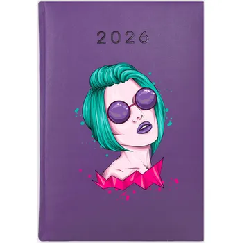 Kalendář Knihový kalendář 2026 A5 fialový