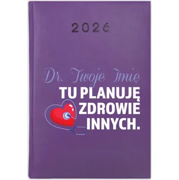 Kalendář Knižní kalendář 2026 A5 FunnyCase fialový