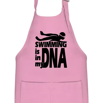 Kuchyňská zástěra Swimming is in my DNA - Dětská zástěra na vaření - Univerzální velikost ( Růžová )