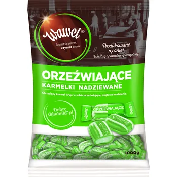 Bonbon Bonbóny karamelky mátové osvěžující plněné WAWEL 1 kg