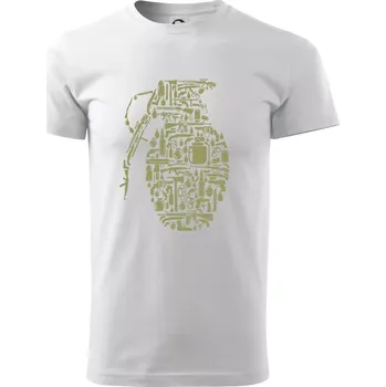 Granát ikony - Triko extra velké (5-8XL) - 8XL ( Bílá )
